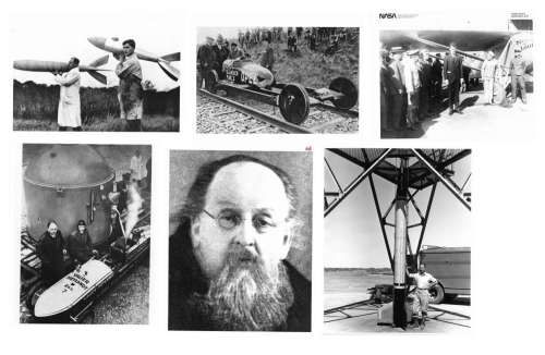 Early rocketry and aviation collection (61 photographs), ca....