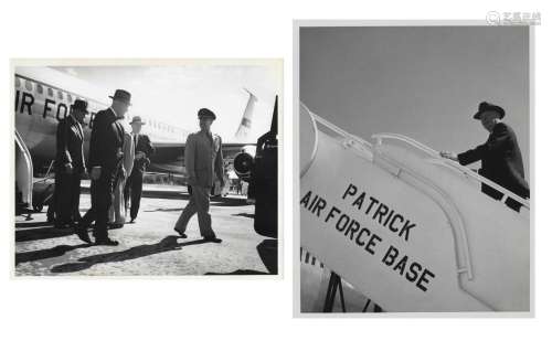 President Eisenhower tours the missile test base in Cape Can...