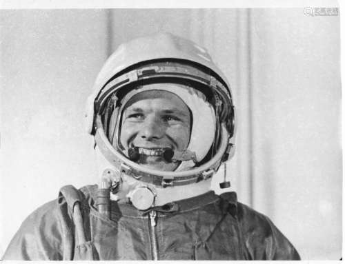 Portrait of the first human to journey into outer space, Yur...