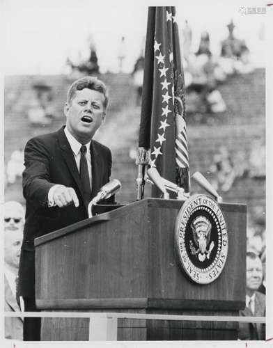 John F. Kennedy delivers the famous We Choose to Go to the M...