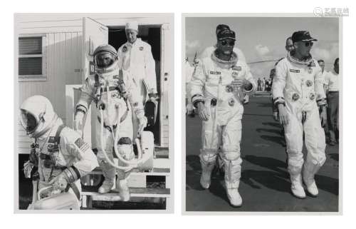 Crew portraits during launch and recovery activities, Gemini...