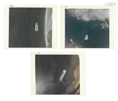 Three views of Agena in orbit, Gemini 11, 12-15 Sept 1966