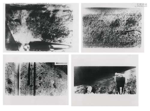 Four views of the lunar surface returned to Earth by the fir...