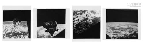 Views of the spacecraft in Earth orbit (4 views), Apollo 9, ...