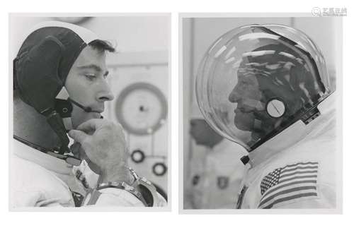 Spacesuit portraits of John Young and Thomas Stafford, Apoll...