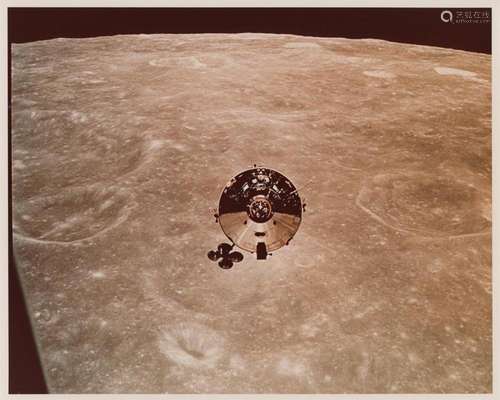 Command Module Charlie Brown in lunar orbit during rendezvou...