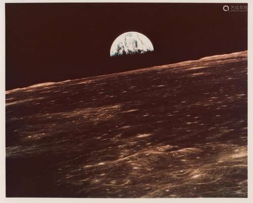 Earthrise above Mare Smythii, Apollo 10, 18-26 May 1969