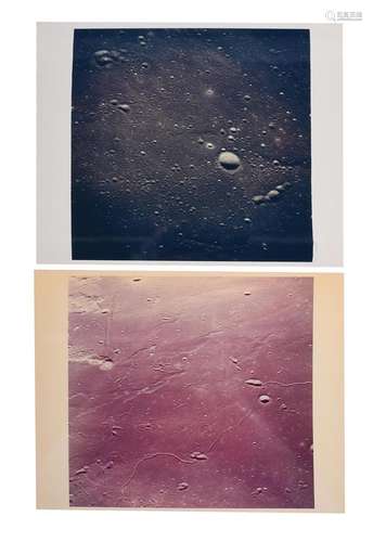 Diptych: views of the immediate area of the future Apollo 11...