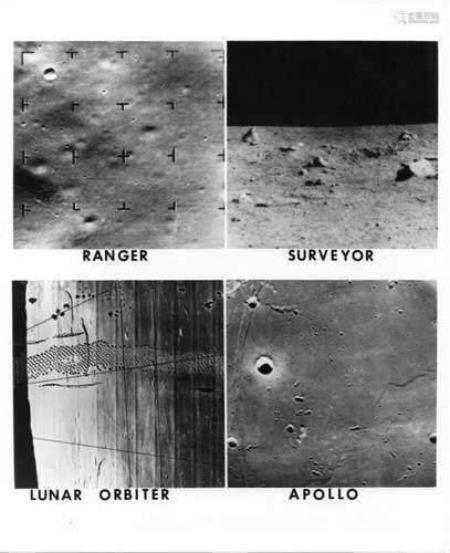 Four views of the Apollo Landing Site 2 by Surveyor, Lunar O...