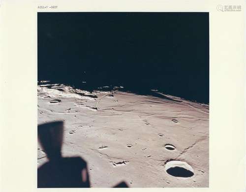 Approach to lunar Landing Site 2 at Tranquility Base, Apollo...