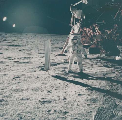 The second photograph of a human standing on the surface of ...