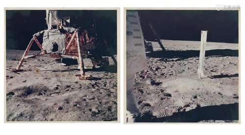 Diptych: Neil Armstrong and the Lunar Module at the Traquill...