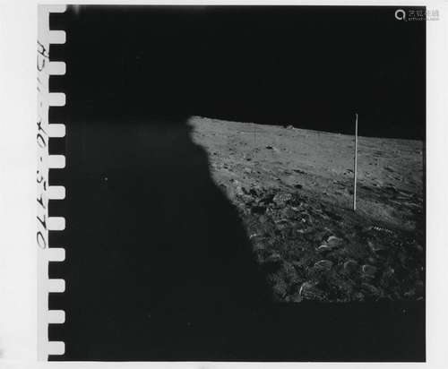 View of the lunar surface from the ladder - the last EVA pho...