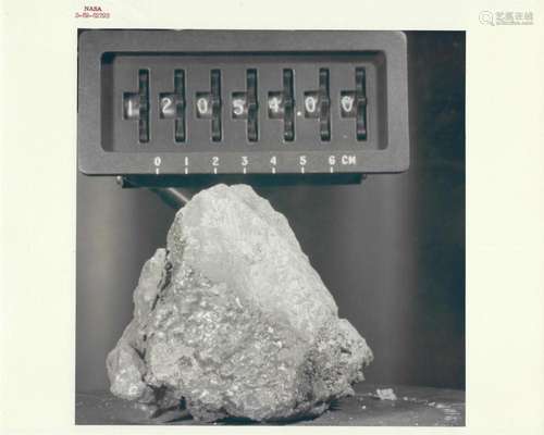 Four views of moon rocks and geological investigations, Apol...