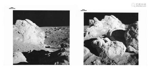 Geological investigations on the lunar surface (4 views), Ap...