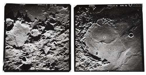 Diptych: orbital images of lunar craters [large format], Apo...