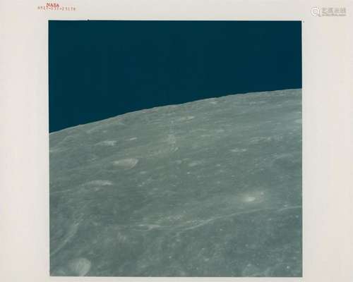 Orbital view of the lunar surface before landing, Apollo 17,...