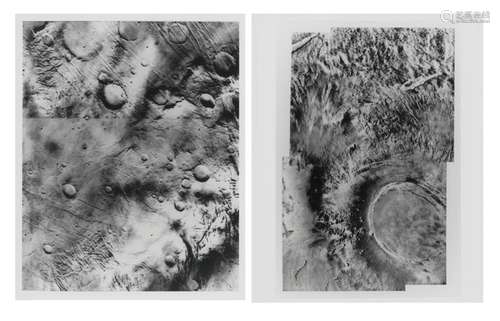 Two orbital views of Martian surface, Viking Lander 1, Aug/J...