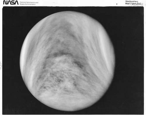 The first full-disc photograph of Venus, Pioneer-Venus Orbit...