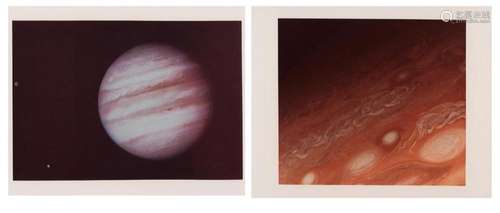 Jupiter and its two moons (2 views), Voyager 1, Jan/Mar 1979