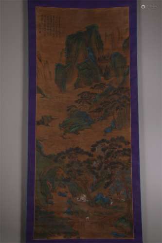 A Landscape Painting on Silk by Qiu Ying.