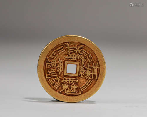 ANCIENT PURE GOLD BAGUA MONEY