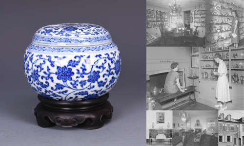 Blue and White Lotus Jar and Cover