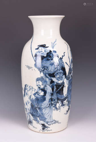 Blue and White Figure Vase