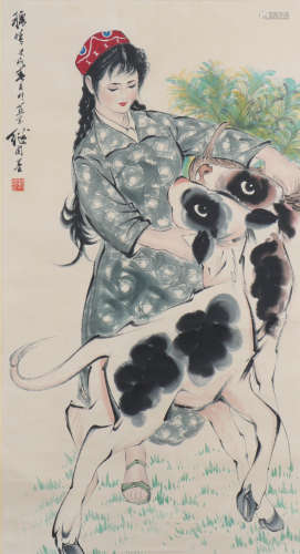 Chinese Figure Painting, Liu Jiyou Mark