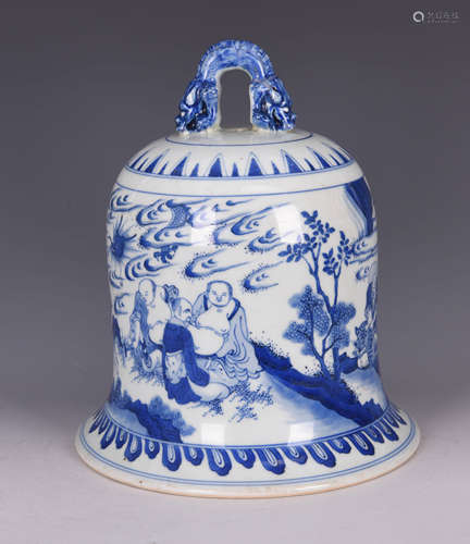 Blue and White Figure Cup