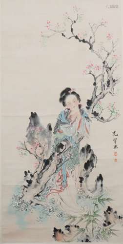 Chinese Figure Painting, Wu Guangyu Mark