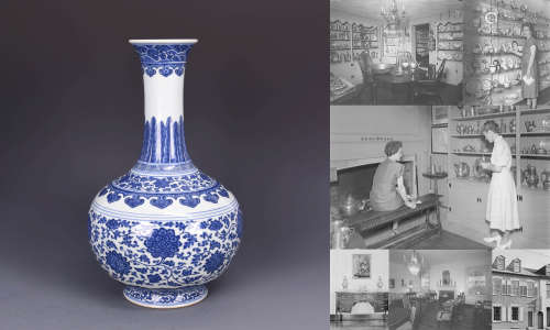 Blue and White Lotus Globular Vase
