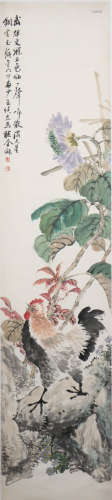Chinese Flower and Bird Painting Hand Scroll