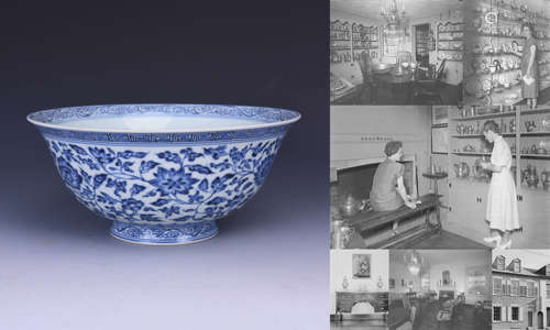 Blue and White Lotus Bowl