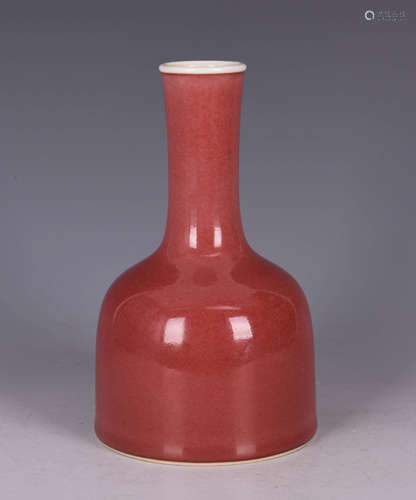 Red Glaze Mallet-Form Zun