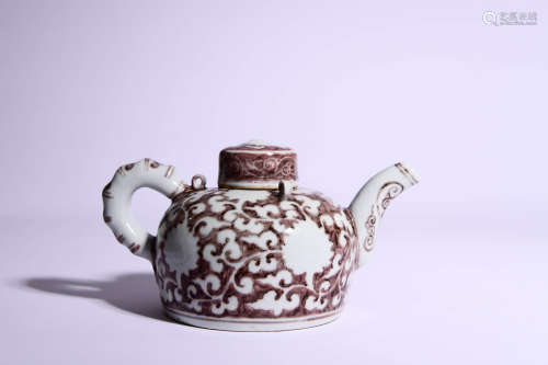 Copper-Red Glaze Tea Pot