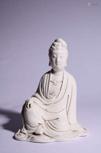 Dehua White Glaze Figure of Guanyin