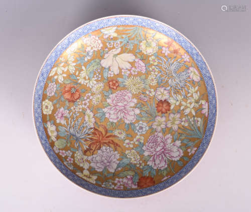 Famille Rose Lotus Plate