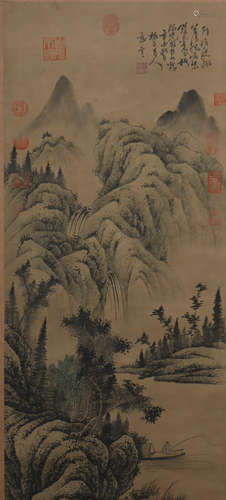 Chinese Landscape Painting, Wu Zhen Mark