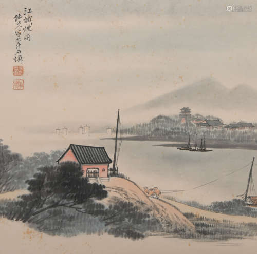 A Wu shixian's landscape painting