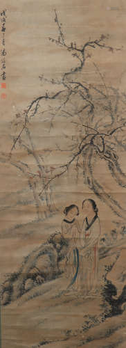 A Tang luming's figure painting
