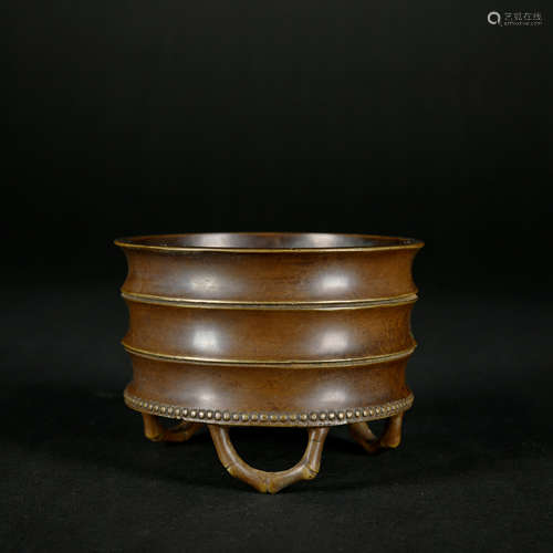 A bronze censer,Qing Dynasty