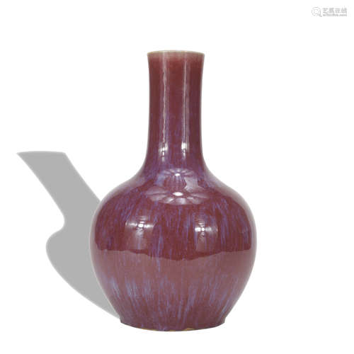 A flambe glazed vase