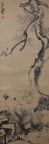 A Zhu da's deer painting