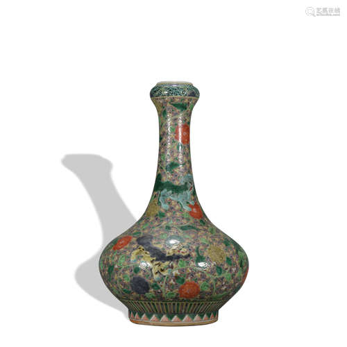 A enamel 'floral' vase