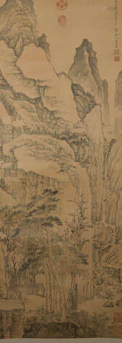 A Huang gongwang's landscape painting