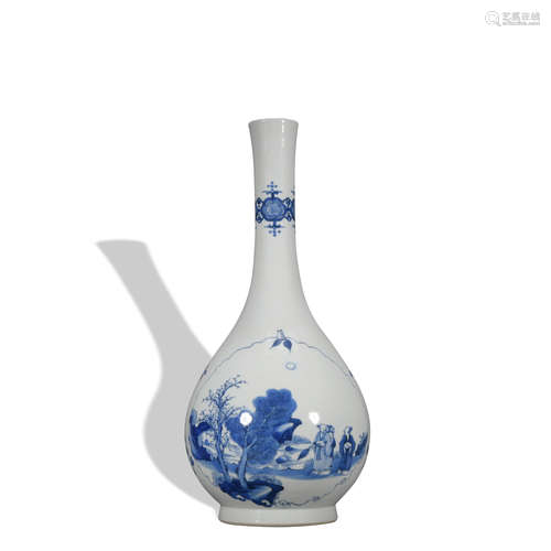 A blue and white 'figure' vase