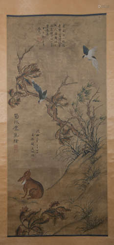 A Zhao mengfu's flower and bird painting