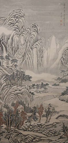 A Zhai dakun's landscape painting