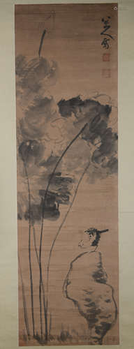 A Zhu da's flower and bird painting